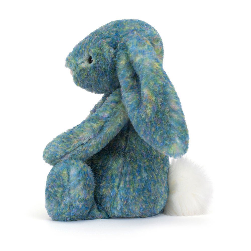 Jellycat Medium Bashful Luxe Azure Bunny Side View