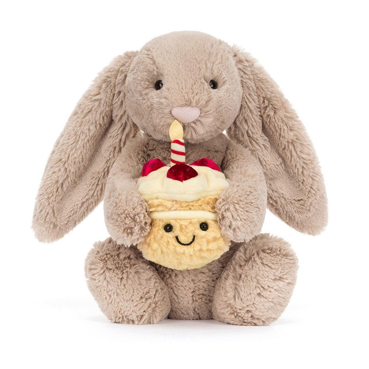 Jellycat Beige Bunny with Birthday Cake