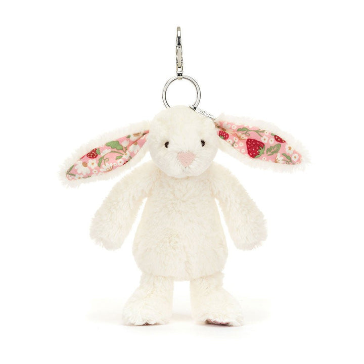 Jellycat Bashful Blossom Cream Berry Bunny Bag Charm