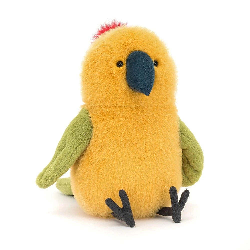 Jellycat Budgeby Parrot in Yellow, Green and Red