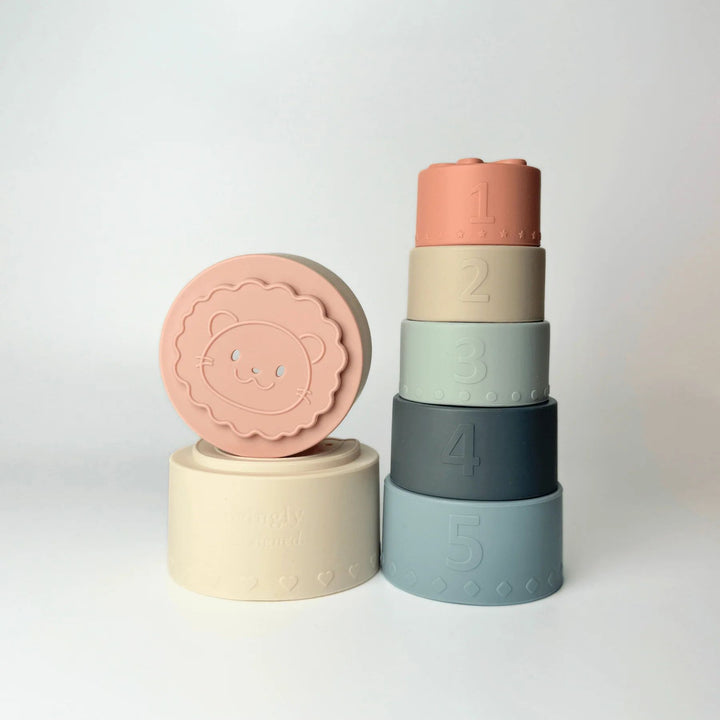 Rainbow Silicone Stacker Toy