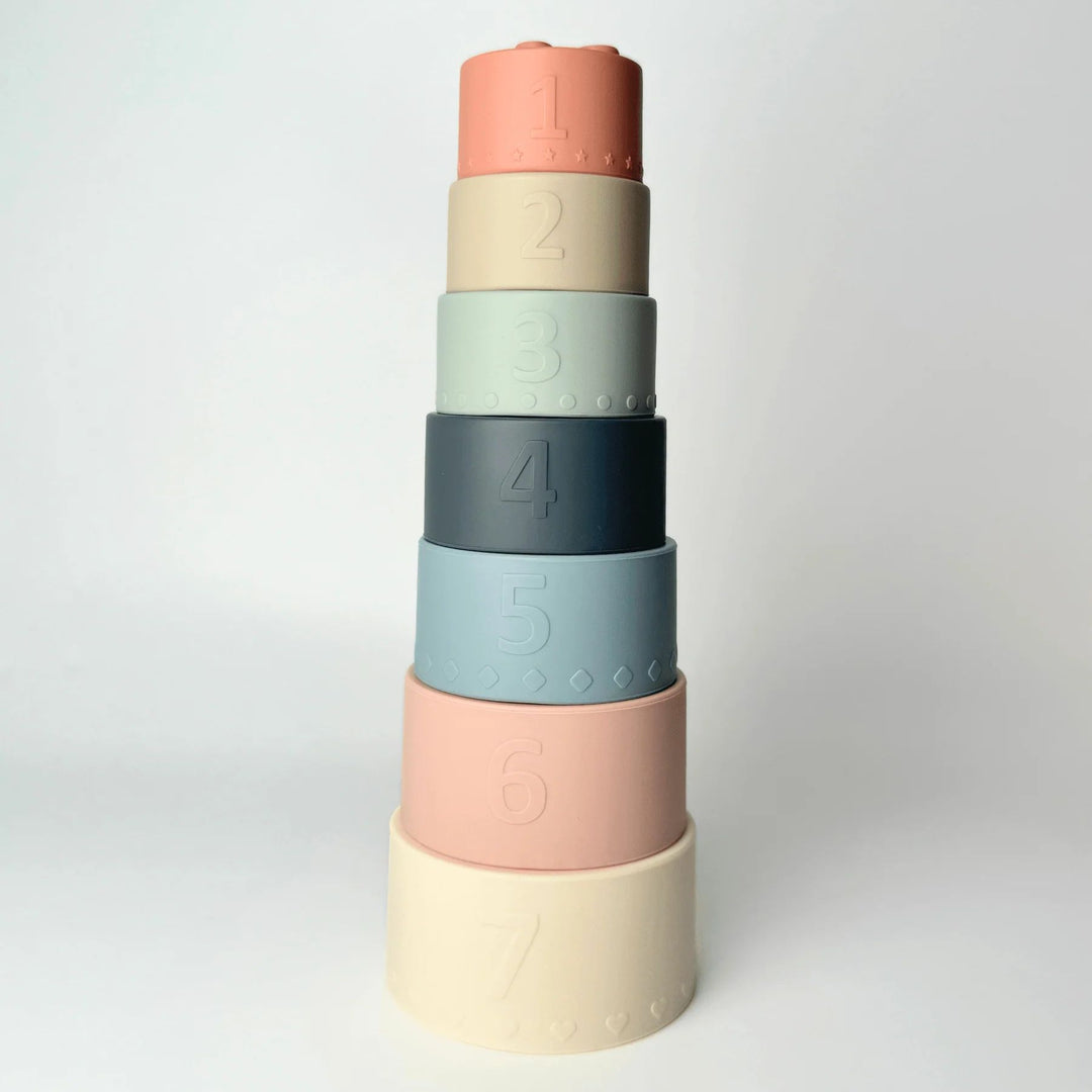 Rainbow Silicone Stacker Toy