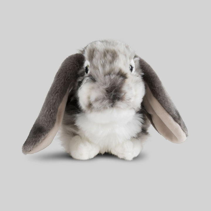 Living Nature Grey Dutch Lop Eared Rabbit Plush Stuffed Animal Toy