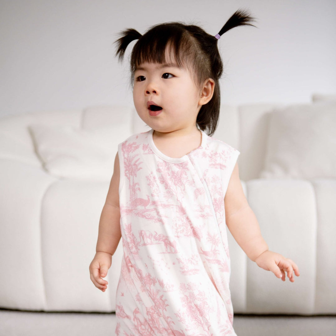 Toddler wearing with House of Holly Sleepbag – Savanna in Pink