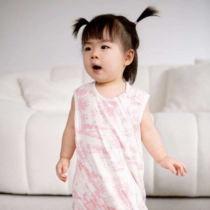Toddler wearing with House of Holly Sleepbag – Savanna in Pink