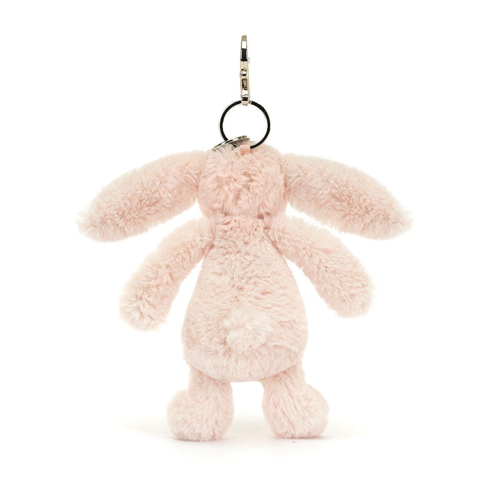 Backview of Jellycat Bashful Blush Bunny Bag Charm
