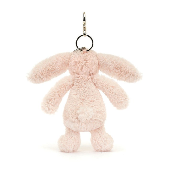 Backview of Jellycat Bashful Blush Bunny Bag Charm