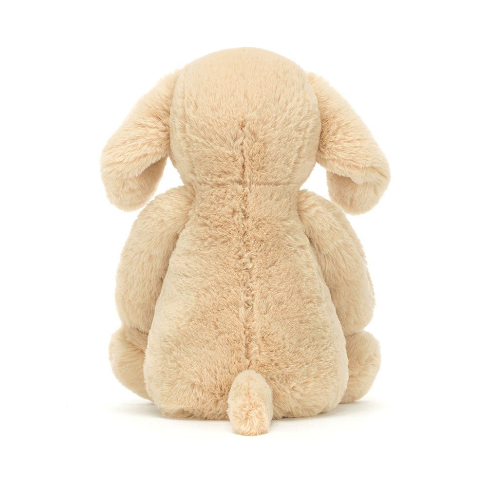 Backview of Jellycat Bashful Luxe Puppy Orlando