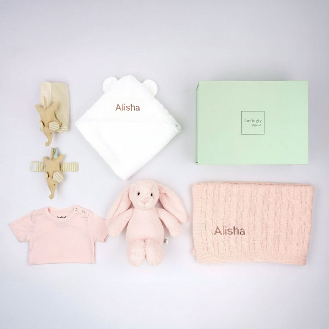 Joyful Baby Gift Set in Pink