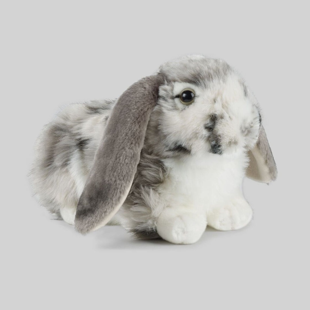 Living Nature Grey Dutch Lop Eared Rabbit Plush Stuffed Animal Toy