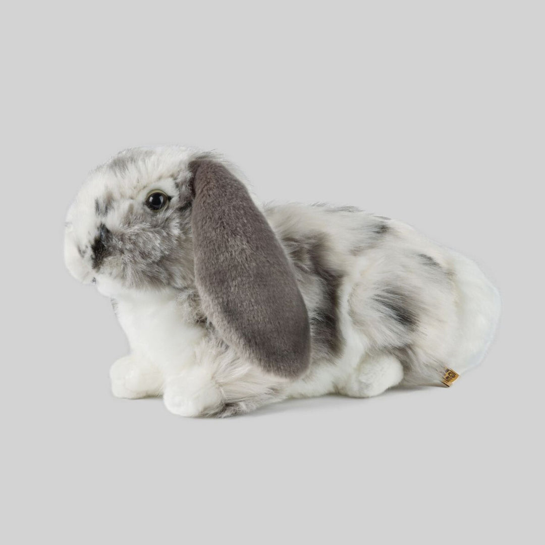Living Nature Grey Dutch Lop Eared Rabbit Plush Stuffed Animal Toy