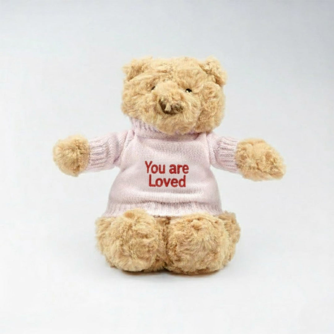 Hugsy Bear with Personalised "You are Loved" Shirt
