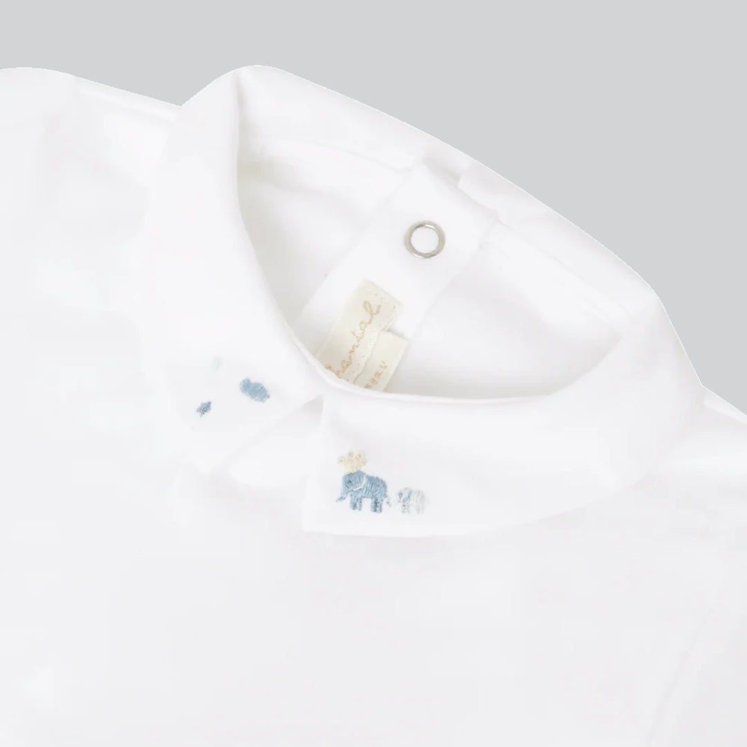 Close Up of  Marie Chantal's Aubrey Balloon Dream Embroidered Onesie