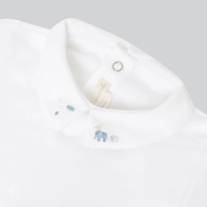 Close Up of  Marie Chantal's Aubrey Balloon Dream Embroidered Onesie