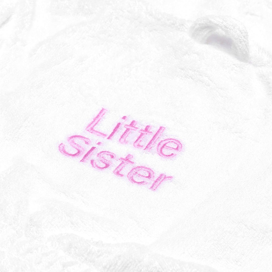 Personalised Robe with "Little Sister" embroidered on the back