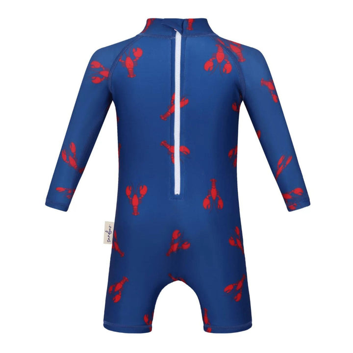 Back of Sandbar Swimsuit in in Red Lobster Design