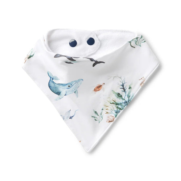 Snuggle Hunny baby bandana bib in soft organic cotton with exclusive print