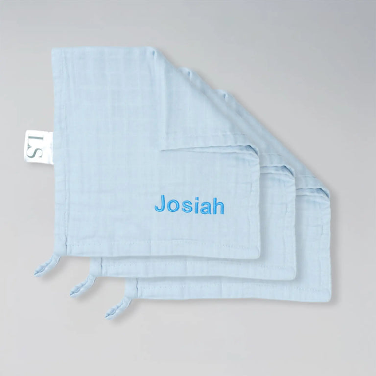 Wash cloth in Blue, set of 3
