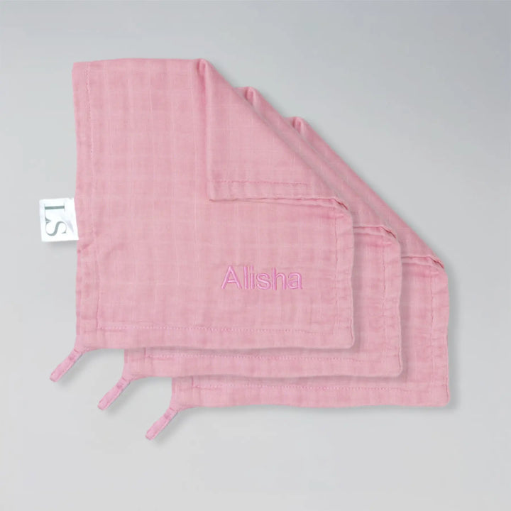 Wash Cloth in Pink, Set of 3