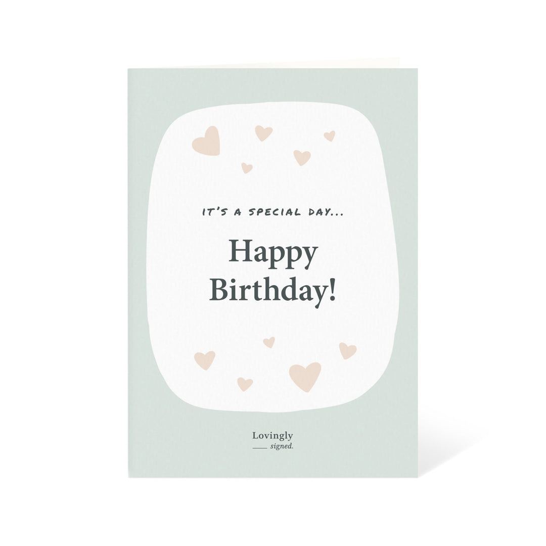 Happy Birthday Greeting Card - LOVINGLY SIGNED (SG)