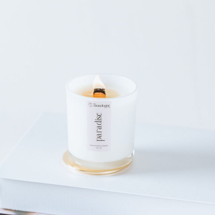 NATURAL SOY WAX "PARADISE" CANDLE - LOVINGLY SIGNED (SG)
