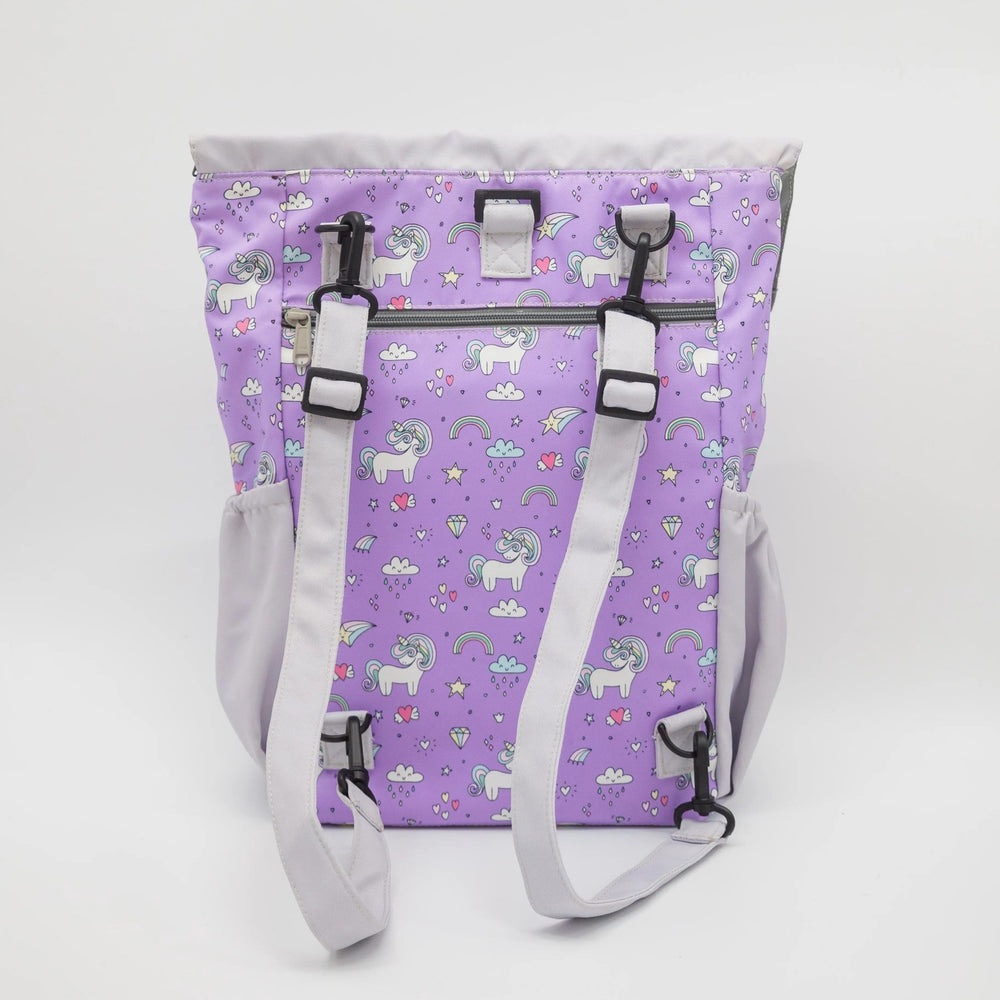Personalised Mori Official Kids 4-way Backpack in Unicorn Design