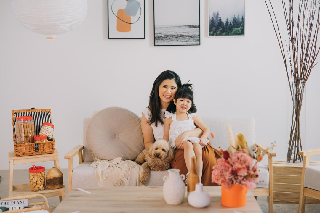 At Home With Mummy Esther, Little Ruth and Her Poodle Teddy!