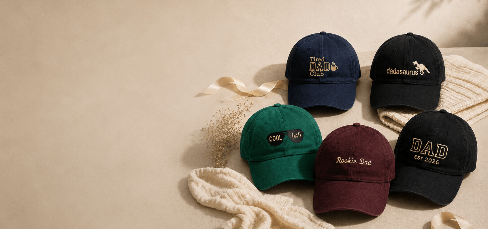 Custom Dad Hats, Personalised & Embroidered