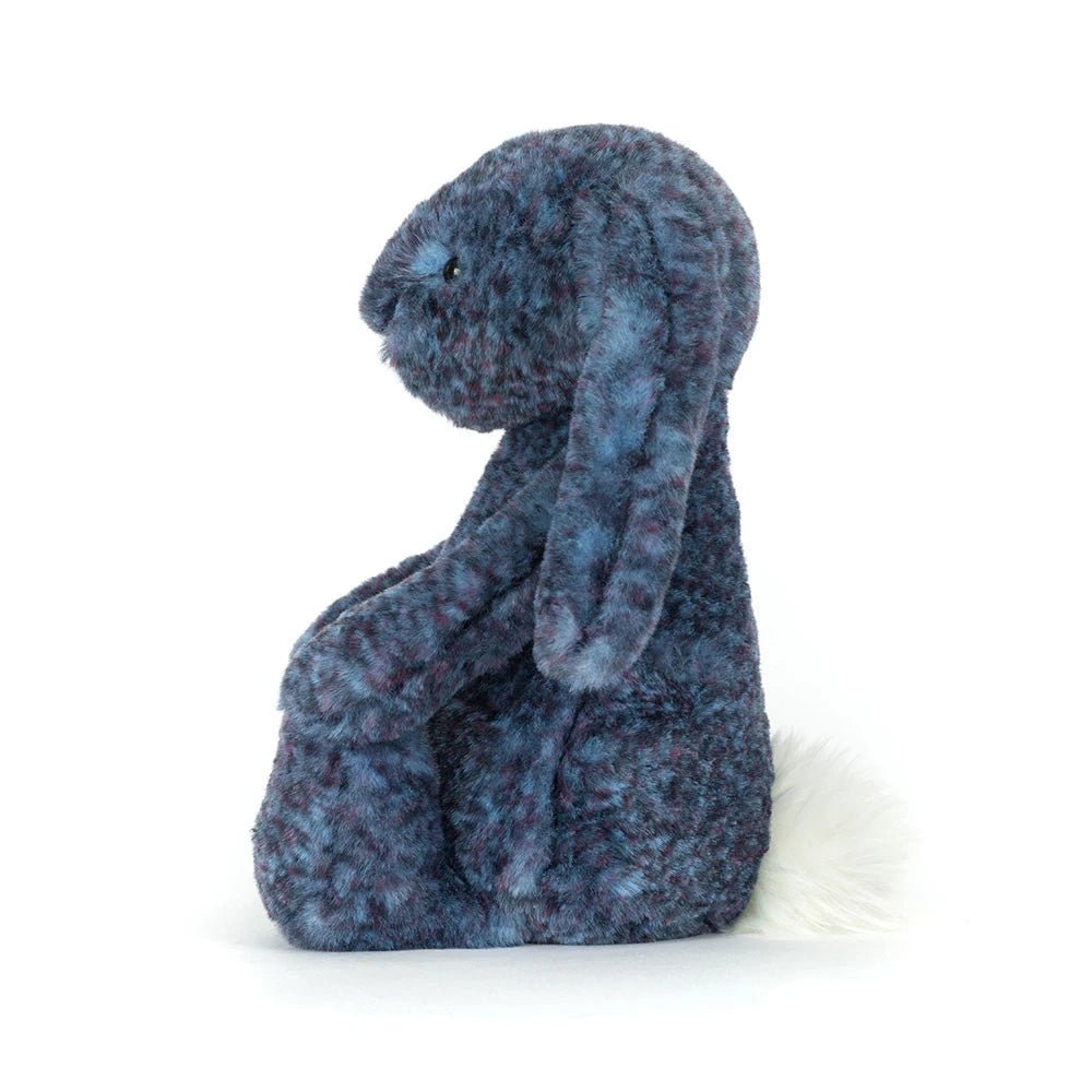 Side view of Jellycat Hopscone Luxe Bunny