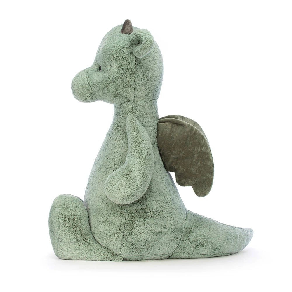 Side View of Jellycat Bashful Dragon in Giant Size