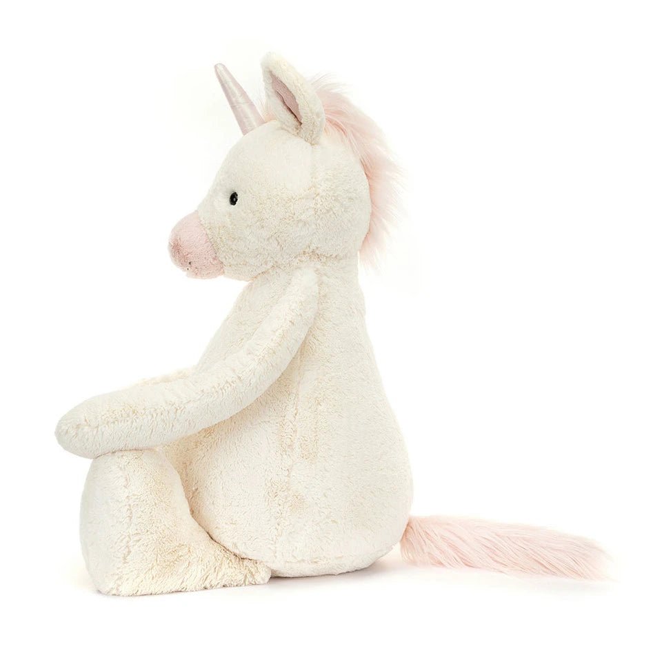 Side View of Jellycat Bashful Unicorn in Giant Size