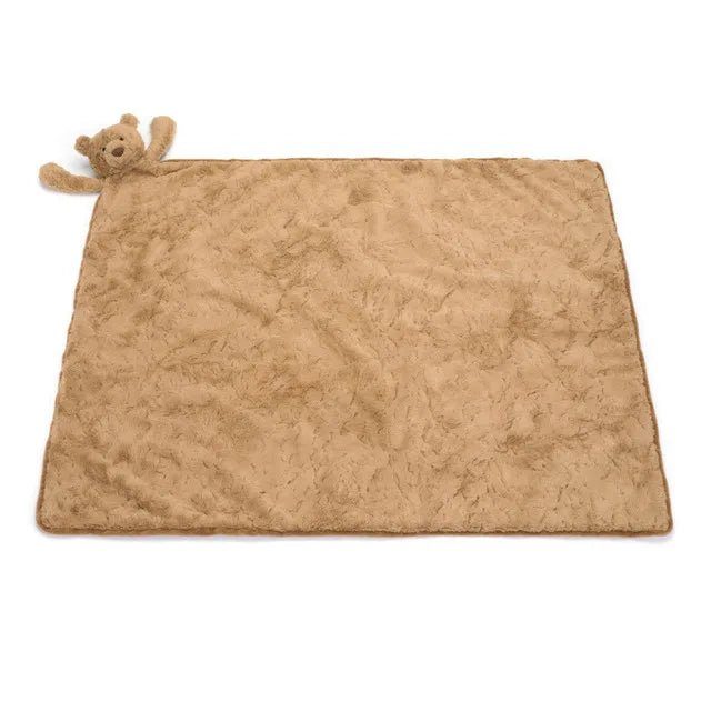 Jellycat Bartholomew Bear baby blankie, perfect for cuddles, naps and newborn gifting