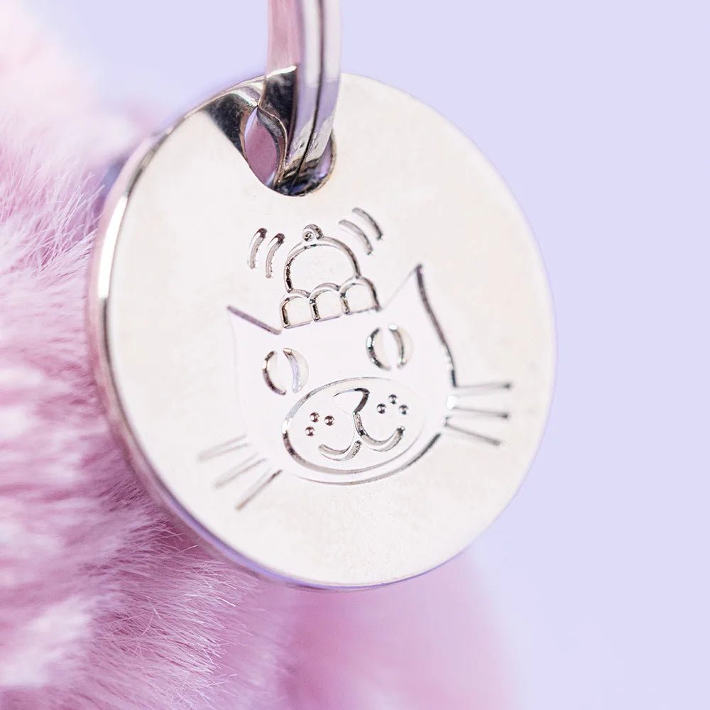 Jellycat Thistlepop Blossom Bunny Bag Charm soft bunny plush clip with silver claw attachment