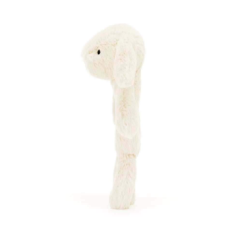 Side View of Jellycat Bashful Bunny Ring Rattle - Cream