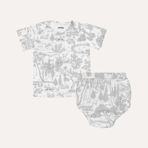 Cosoco Kids Estate Grey Baby Bloomer Set
