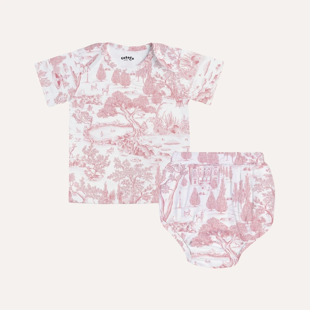 Cosoco Baby Bloomer Set in Pink