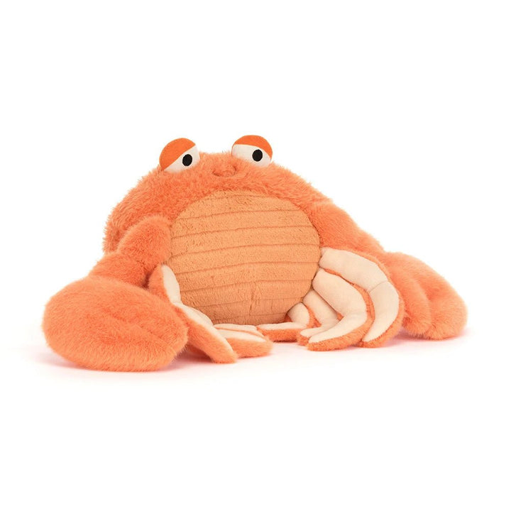 Jellycat Pinchsnap Crab soft toy with textured red shell and playful claws