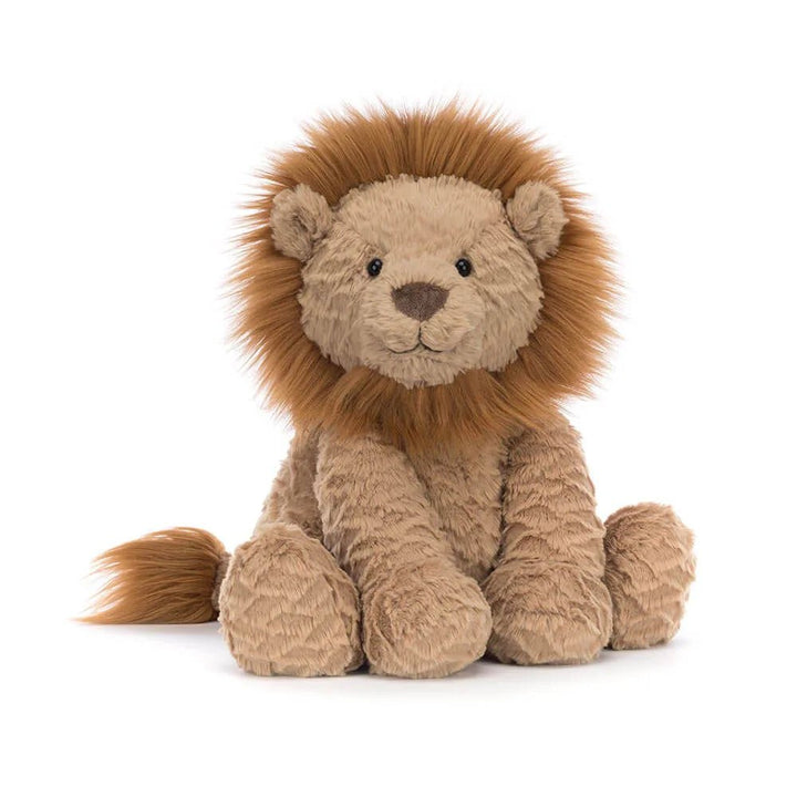 Jellycat Fuddlewuddle Lion soft plush toy with golden mane and cute expression