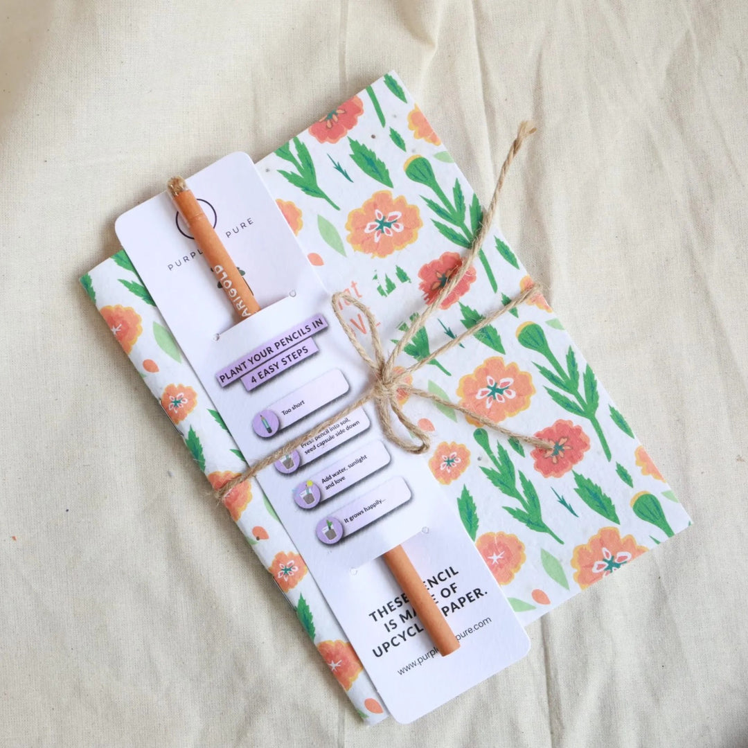 Plantable Seed Notebook and Pencil Set