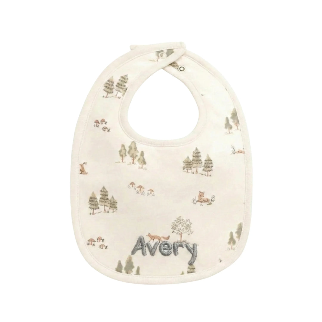 Jamie Kay’s Pine Forest Friends Organic Cotton Bib 