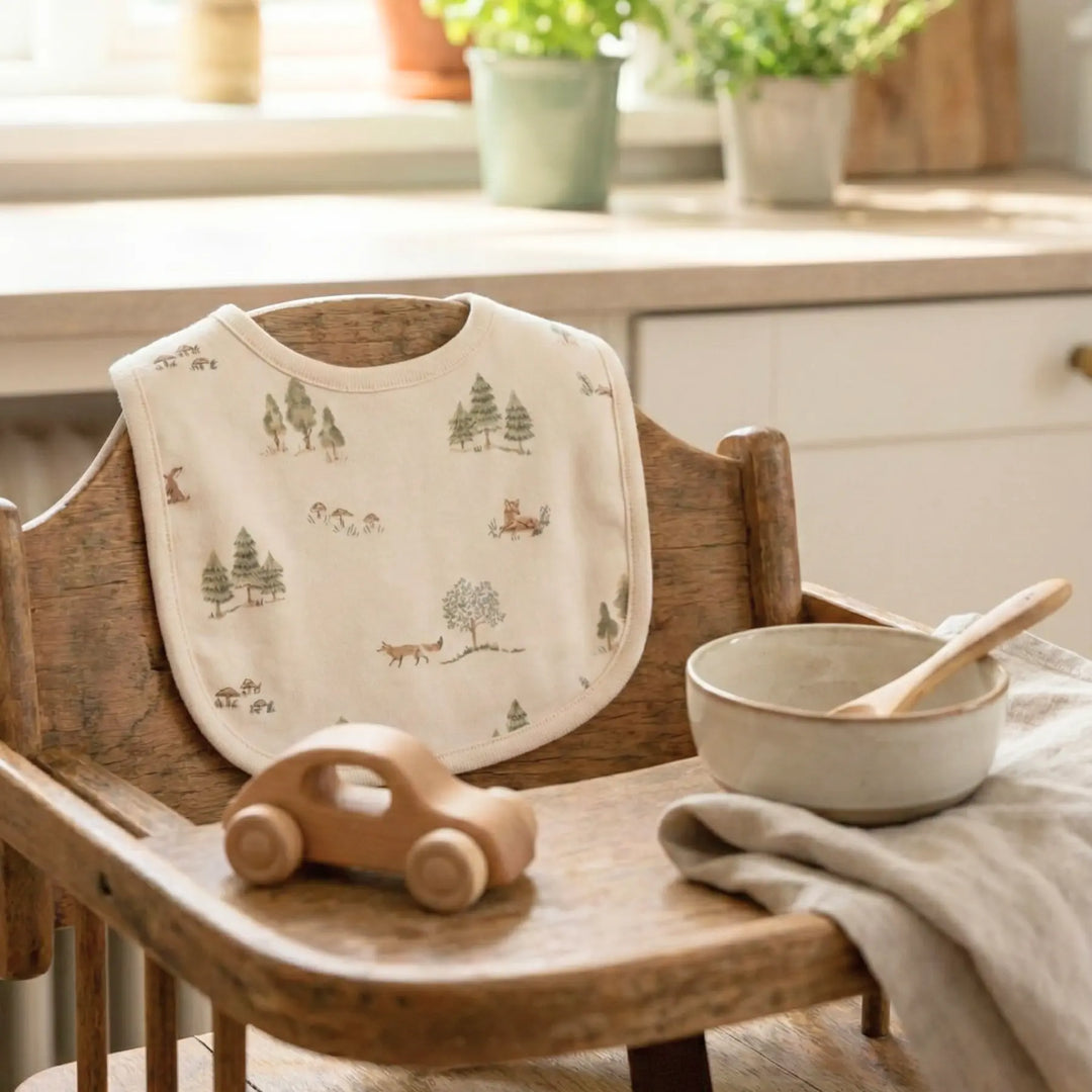 Jamie Kay’s Pine Forest Friends Organic Cotton Bib 