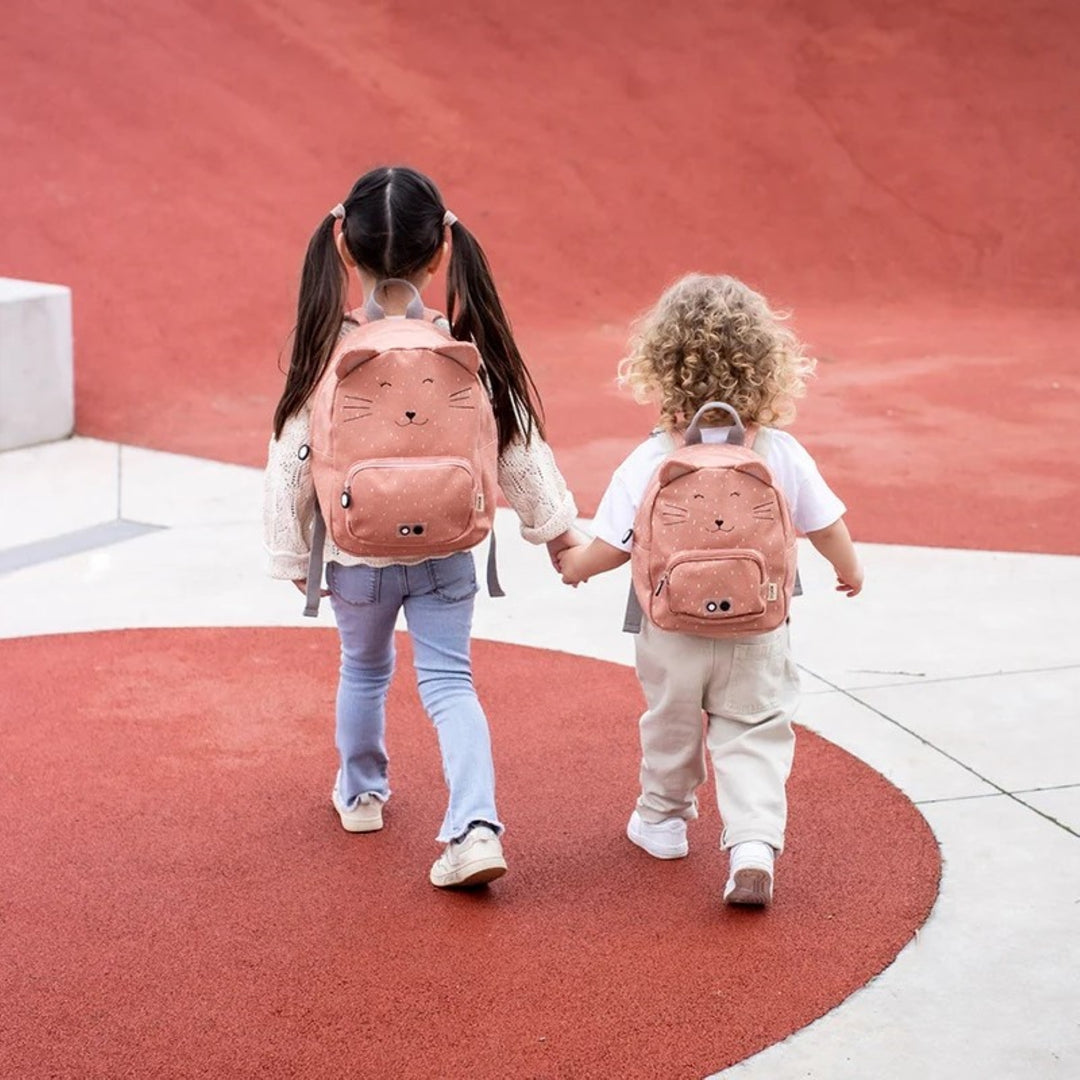 baby going to school with Trixie Lion Backpack