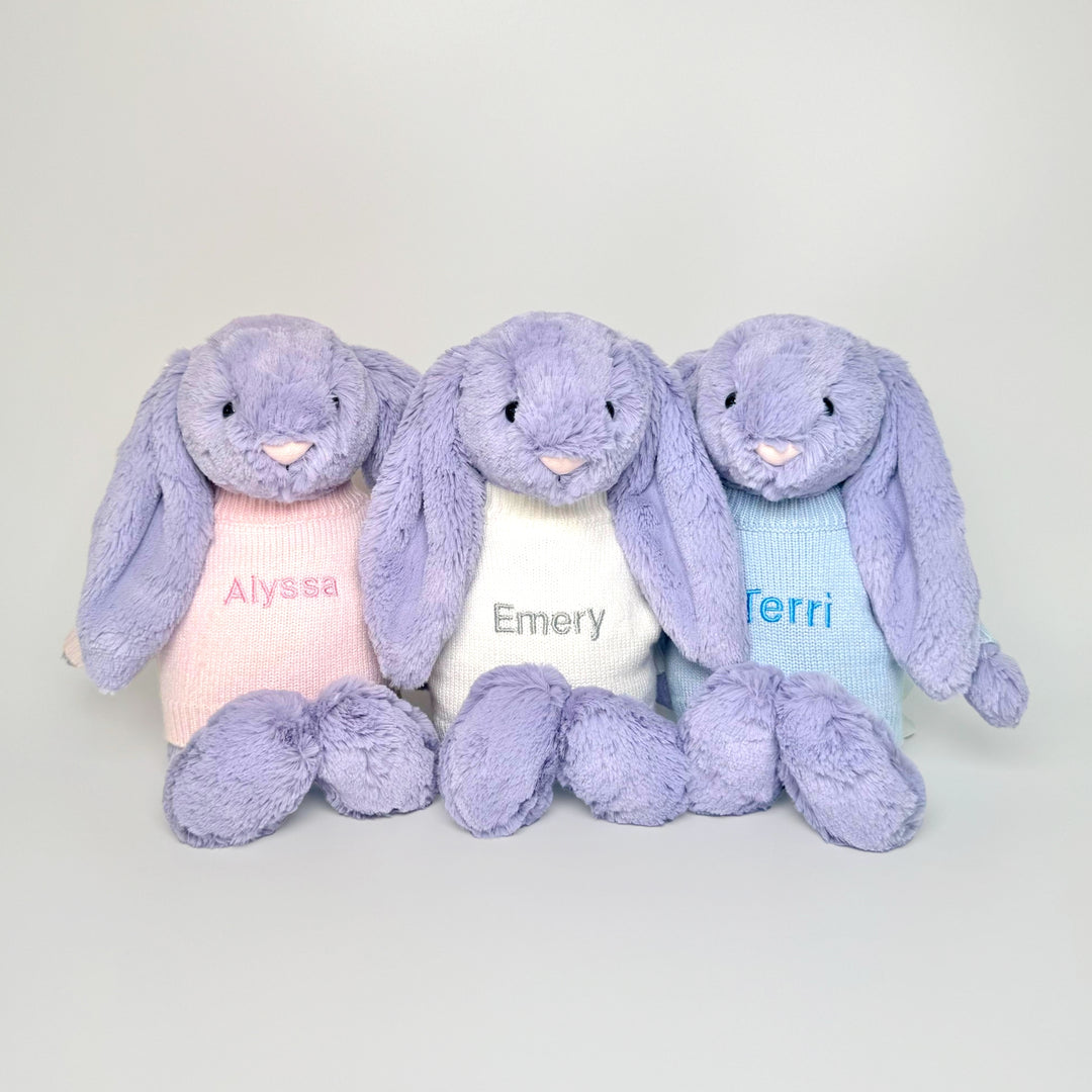 Personalised Jellycat Bunny - Viola multiple colours
