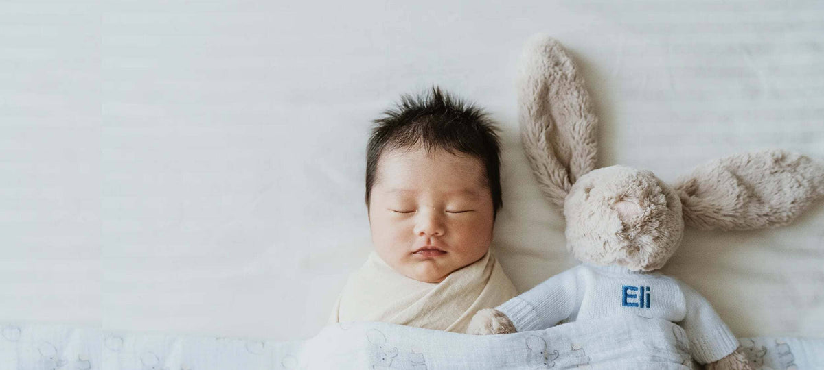 Baby with Personalised Bunny "Eli"