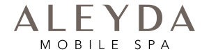 Logo of Aleyda Mobile Spa with a green and black color scheme.