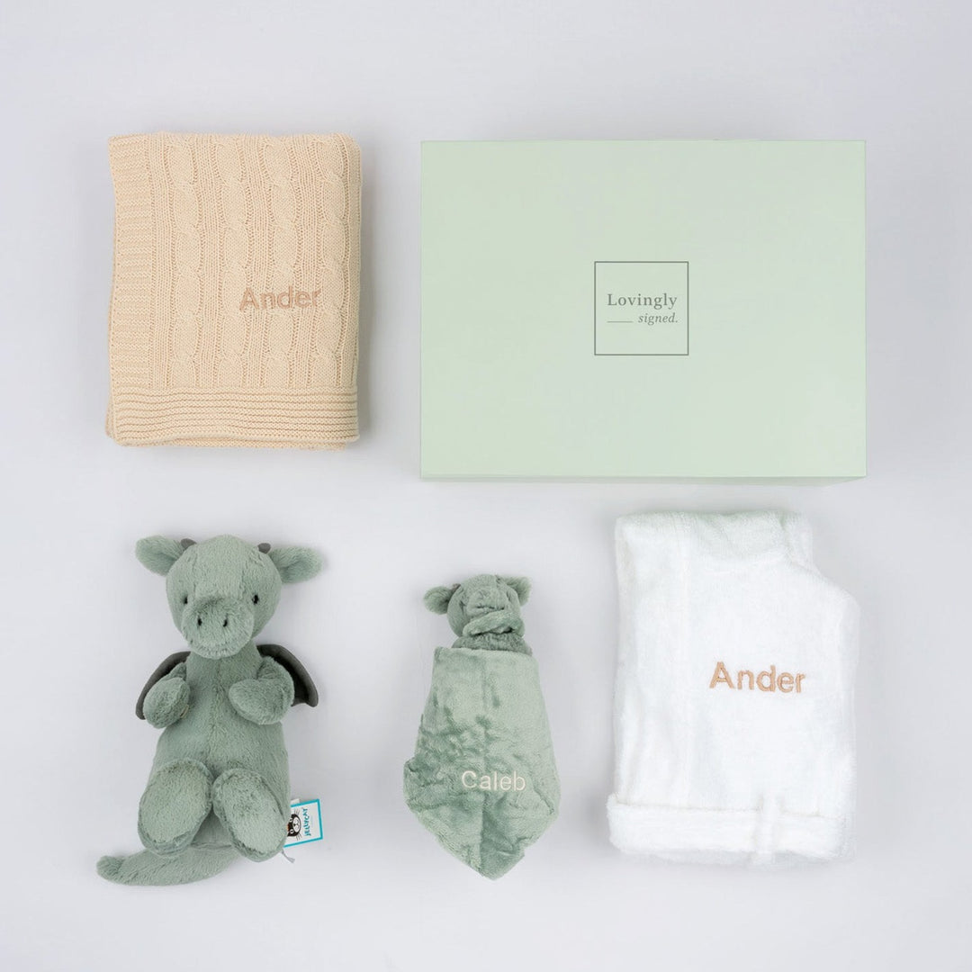 Personalised Baby Dragon Gift Set 