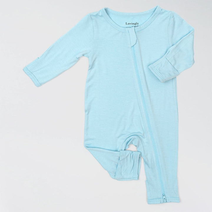 Premium quality babygrow sleepsuit in a beautiful blue color. Soft, stretchy, and warm for ultimate comfort, day or night.  baby grow