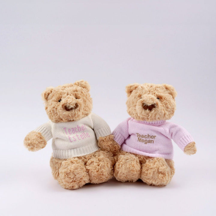 Hugsy Bear in Personalised Teacher Name Shirt 