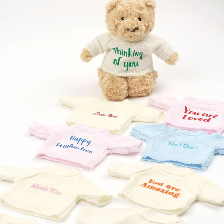 Hugsy Bear and Soft Toy Clothings with Personalised Words