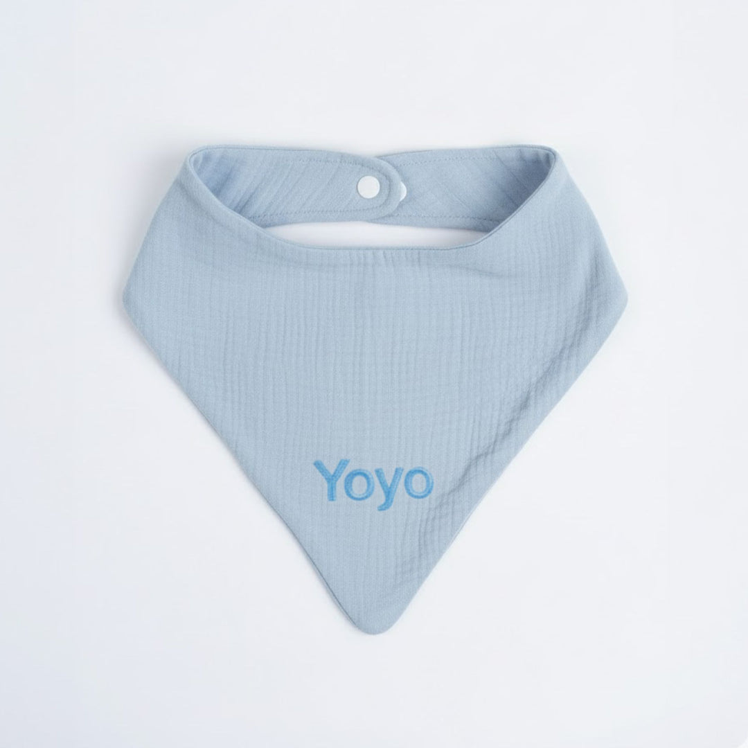All Products: Personalised Muslin Bib - Blue
